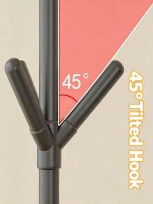 Household Tree-Shaped Floor Coat Rack, Easy Assembly Vertical Coat Rack, Vertical Coat Rack, Triangular Stable Base, Multi-Prong Hook Design. Suitable For Bedroom, Entryway, Strong Load-Bearing, Storage For Coats, Bags, Hats, Minimalist Versatile, Space-Saving, Practical Home Storage Item. - Multicolor - View 9