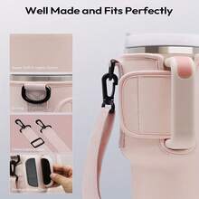 1pc 40oz Portable Cup Sleeve With Adjustable Shoulder Strap - Keeps Drinks Hot Longer - Insulated Cup Holder With Handle - Perfect Cup Accessory For Travel And Outdoor Activities - Multicolor - View 2