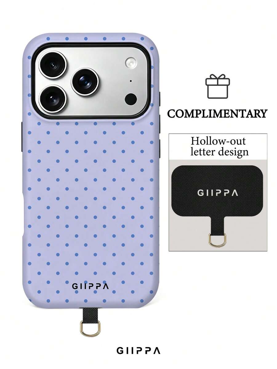 GIIPPA 1組淺紫色與深紫色波點設計手機殼 + 保護墊，適用於Phone 17 Pro Max，相容於Phone 16 Pro Max、15 Pro Max、14 Pro Max，韓式高端時尚趣味手機殼，相容於11/12/13/14/15/28 Pro Max Plus，優雅設計男女皆宜，聖誕節、情人節、復活節、婚禮季與生日送女友的完美禮物！ - 紫色 - 查看 1