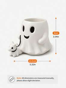 Cute Ghost Toothbrush Holder, Single Bathroom Organizer Cup With Mini Mouse Detail, Countertop Storage For Toothbrushes, Toothpaste, Razors And Dental Care Essentials - Multicolor - View 8