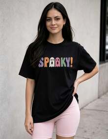 Women T-Shirts - 黑色 - 查看 1