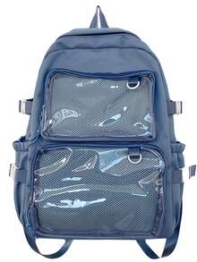 Japanese Kawaii Women New 2026 Transparent Backpack Women Large Capacity Ita Backpack School Bags For College Student JK - Multicolor - View 7