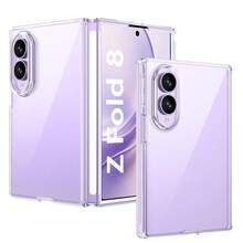 1pc Shockproof Anti-Scratch Transparent Foldable Phone Case, Minimalist Clear Hard PC Ultra-Thin Folding Phone Case Compatible With Samsung Galaxy Z Fold 8/8 Ultra/7/4/5/6 Series - Clear - View 1