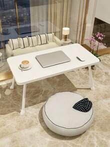 1pc Folding Computer Desk, Suitable For Dining And Office Scenarios, Equipped With Anti‑Slip Handles, Foldable Design, Space‑Saving, Sturdy And Durable, Can Also Be Used As Computer Desk, Study Desk And Writing Desk - Multiple Specifications - View 8