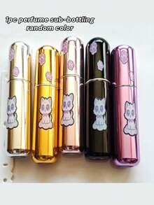 1pc Refillable Perfume Spray Bottle (Custom Pattern Design), Shiny Pink Perfume Bottle With Pump Storage Container Suitable For Travel, Living Room, Bedroom, Bathroom Home Decor - Travel Accessory, Liquid Cosmetic Dispenser, Random Color - Perfume Atomizer Bottle [Patterned Design] - View 17