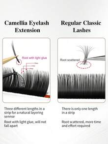 LAKIUU 12 Rows LJ LB LC LD Camellia Eyelash Flower Eyelashes Faux Mink Soft Volume Premade Fan Lashes Japanese And Korean Eyelash - View 8