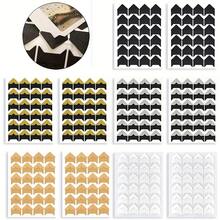 Self-Adhesive Photo Corner Stickers, Vintage Kraft Paper Photo Corner Stickers, Suitable For DIY Scrapbooking, Photo Albums, Travel Journals, Memory Books Or Diary Photo Protection Decoration, Back To School Season - Set - View 2