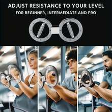 1pc Adjustable Resistance Arm Exerciser Multifunctional Rotating Arm Wrist Strength Muscle Building Trainer Boxing Fighting Fitness Equipment, Multifunctional Figure-8 Wheel Wrist Strength Trainer, Fitness Fighting Boxing Training, Rotating Forearm And Grip Strength Trainer, Strength Training Wrist And Forearm Fitness Equipment - Silver - View 2