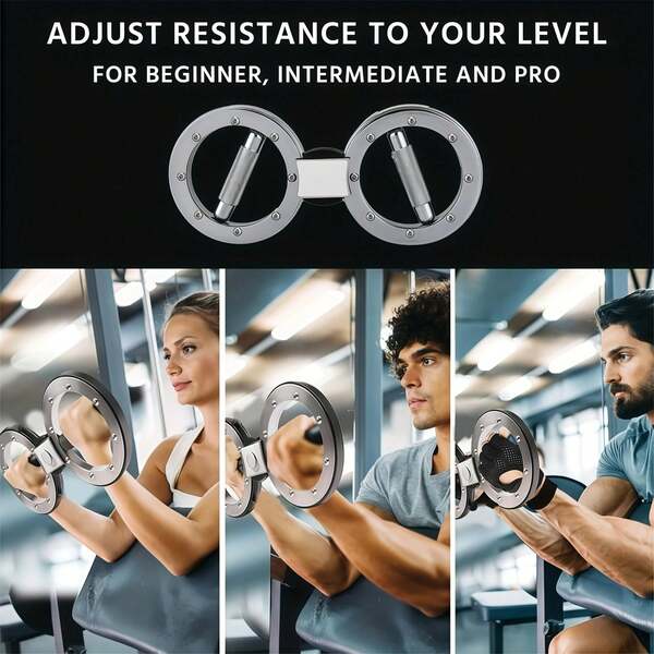 1pc Adjustable Resistance Arm Exerciser Multifunctional Rotating Arm Wrist Strength Muscle Building Trainer Boxing Fighting Fitness Equipment, Multifunctional Figure-8 Wheel Wrist Strength Trainer, Fitness Fighting Boxing Training, Rotating Forearm And Grip Strength Trainer, Strength Training Wrist And Forearm Fitness Equipment