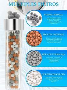 Cabezal de Regadera de Filtro con Soporte, Con Filtro De Vitamina C, Purificador de Alta Presión, Cabezales De Ducha Filtrados Con Cuentas De Filtro, Cabezal de Regadera Cambiable - como en la imagen - Ver 4
