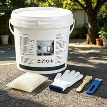 Water‑Resistant Anti‑Mildew Coating Kit, Multipurpose Waterproof Rust‑Proof Antibacterial Wall Sealant Paint With Brush Scraper Gloves For Home Kitchen Bathroom - View 9