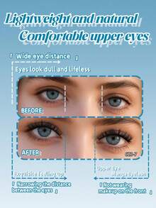 7 Pairs Of Fluffy Eyelashes With Extended Outer Corners - Black - View 2