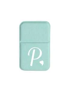Mini Blue-Green Letter Foldable Portable Makeup Mirror, Printed With Artistic Heart White Initial, Name Initial, With Stand Makeup Mirror, Travel Mirror, Beauty Product, Desktop Makeup Mirror, Rectangular Desktop Compact Makeup Mirror, Foldable Small Minimalist Makeup Mirror, Student Dorm Back To School Mirror, Back To School Gift, Travel Portable Makeup Mirror, Suitable For Women's Gift - Back To School Season, Best Gift For Teachers - Multicolor - View 20
