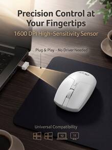 Acer OAK020 Wireless Keyboard And Mouse Combo 2.4G Wireless Ergonomic Spill-Resistant Keyboard 1600DPI Precision Optical Mouse Compatible With Desktop And Laptop Business Office Set - View 3