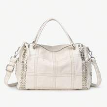 Bolsa de Almofada Lavada com Rebites Vintage Estilo Hot Girl Y2K Grande Capacidade Bolsa Transversal de Mão Bolsa Versátil para Motocicleta e Transporte - A - Visão 8
