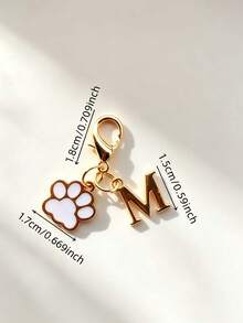 A-Z Cute Cat Paw English Letter Keychain, Pet Style Paw Print Initial Bag Charm DIY Pendant Accessory, Suitable For Backpack Hanging Decoration, Daily Bag Decoration, Holiday Party Gift, Back To School Gift, Women's Keychain, Car Keychain, Keychain Making Material, Men's Keychain, Backpack Pendant Keychain, Keychain, Keychain Pendant, Keychain Coin Purse, Bulk Keychain, Keychain Set, Keychain Accessory - Multicolor - View 4