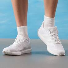 Adidas 新款 EDGE GAMEDAY 透氣網布運動鞋，吸震透氣健身跑步運動鞋，中性款 - 白色 - 查看 5