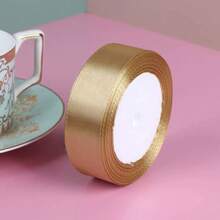 25mm Gold Polyester Ribbon, Luxury Gold, Christmas Holiday Gift Box Packaging Ribbon Wholesale - Gold - View 14
