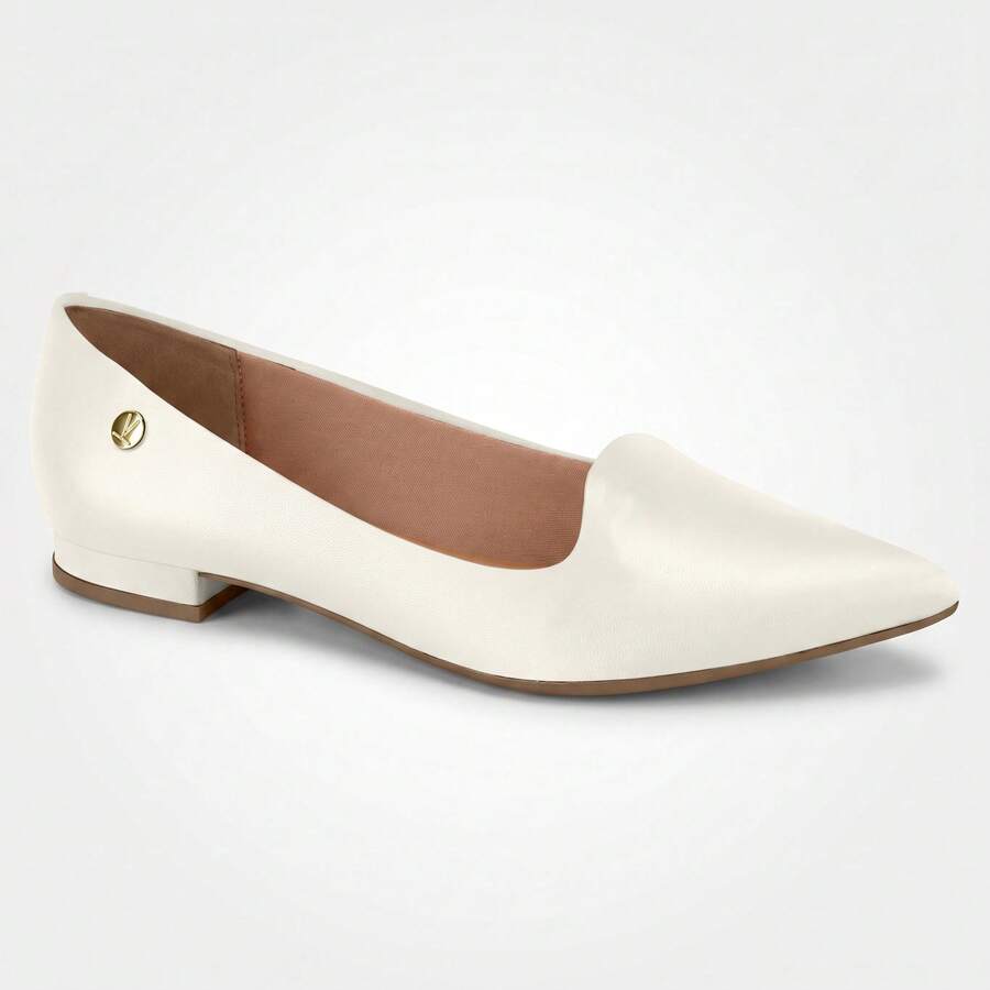 Women's Vizzano Flat Shoe With Low Block Heel, Pointed Toe, Comfortable And Original - 米白色 - 查看 1
