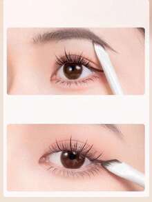 Eyeshadow Brush Set, Eyeliner Brush, Eye Detail Brush, Eye Makeup Blending Brush, Silk Brush - Beige - View 5