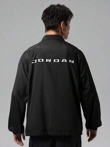 Jordan Men's AS BRK COACHES JKT Woven Hoodless Jacket IO2342-010 - Black - View 2