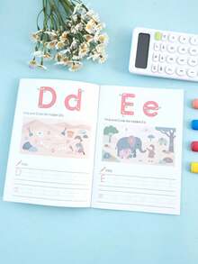 1pc A-Z Letter Tracing Practice Book, Picture-Based Sentence Making Workbook, Back To School Learning Copybook, Teacher Reward Gift - Multicolor - View 3
