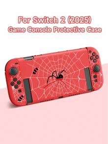 1pc Dark Spider Web Pattern Design Switch2 Game Console Protective Case, Compatible With New Switch2 (2025)/Switch NS/Switch OLED, TPU Soft Shell, Universal Controller Protective Cover, Switch Game Accessories Protective Case, Storage Bag, Anti-Drop, Anti-Slip, Anti-Scratch - Multicolor - View 16
