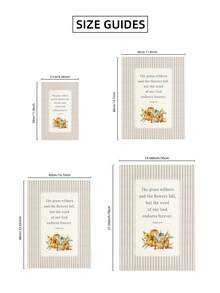 1pc Frameless Christian Fall Pumpkin Striped Isaiah Verse Wall Art Dorm Gift - Multi-color - View 10