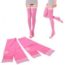 1Pair Full Leg Sleeves Long Compression Knee Support For Man Women,Thigh High Compression Stockings, Footless Support Sleeves - Multicolor - View 8
