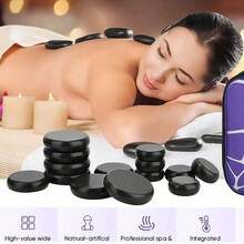 5pcs Black Basalt Hot Stones - Professional Spa Massage Stones, Natural Heat Retention, Suitable For Deep Muscle Relaxation, Applicable For Home Or Beauty Salon, No Battery Or Electricity Required - A - View 6