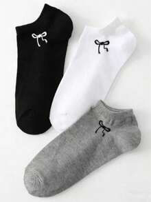 30/20/15/10/5/1 Pair Black / White / Grey Minimalist Fashion Solid Color Socks, Suitable For Daily Casual Wear - Multicolor - View 3