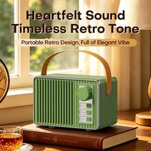 Vintage Retro Bluetooth Wireless Mini Speaker, Stereo Clear Sound Quality, Deep Bass, Portable Speaker, Compatible With IPhone, Android Devices And Tablets - Multicolor - View 4