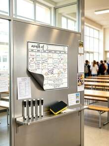 1 Set Erasable Magnetic Whiteboard Refrigerator Calendar, Monthly Family Planner Memo Menu Magnetic Calendar, Kitchen And Home Decor, Refrigerator Monthly Planner, Refrigerator Accessories, Home Checklist, Back To School/Student Supplies - one-size - View 5
