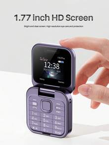 SERVO I16 Pro 2G Teléfono Plegable Mini, Doble SIM en Espera, Grabación de Llamadas, Marcación Rápida, Radio FM, Pantalla de 1.77 Pulgadas, Teléfono Plegable - Dorado - Ver 5