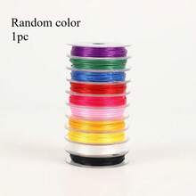 10 Rolls Mixed Color Flat Elastic Cord Set, Rich Color Palette, Flexible And Durable, Resistant To Loosening And Breaking. Combines Chinese Knot Weaving And Beading Functions, Flat Material Easy To Knot, Suitable For Weaving Bracelets, Necklaces, Anklets, Hand Ropes, Pendants And Other Jewelry, Essential Basic Material For Handmade DIY Jewelry, Chinese Style Crafts, Beading Creations. - A7 - View 18