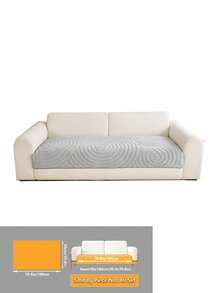 1PC Curved Water Ripple Plush Sofa Cover, Suitable For 1/2/3/4 Seater Sofas, Warm Thick Couch Protector, Non-Slip Bottom, Machine Washable, Pet Friendly, All Season Minimalist Home Decor Furniture Pad - Light Grey - View 12