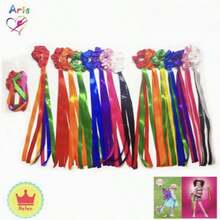 1pc Rainbow Dance Ribbon Wand, Elastic Rhythmic Tassel, Suitable For Music Class, Multi-Color Handheld Tassel Gymnastics Ribbon, Dance Prop Decoration, Handheld Dance Wrist Tassel, Ideal Gift For Christmas, Valentine's Day, Children's Party, School Performance - A - View 5
