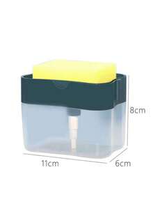 Dish Soap Dispenser Pump Cleaning Brush Kitchen Liquid Dispenser Sponge Soap Box Soap Dispenser Storage Rack - A - View 7