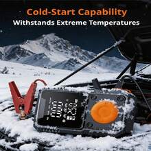 150PSI Portable Air Pump Car Tire Inflator Car Jump Starter With Tire Pressure Gauge And LED Display 3X Speed One-Touch Smart Wireless Air Pump - A - View 5