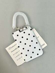 Classic Polka Dot Pattern Card Holder, Suitable For ID Card/Access Card, Gift, Also Suitable For Student ID, Meal Card, Subway Card, Bus Card, Student Pickup Card - Anti-Loss Hard Shell Card Box Card Holder Card Wallet Business Card Holder Credit Card Holder ID Card Holder Women's Card Wallet - Multicolor - View 11