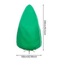 YUNRUX Christmas Tree Storage Bag, Large Christmas Tree Cover, Upright Christmas Tree Storage Bag - Green - View 2