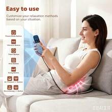 Wireless Lumbar Spine Physiotherapy Device, Multi‑Mode Traction, Microcurrent, Vibration And Warm Compress, For Sedentary Adults, Usable On Sofa, Chair And Yoga Mat, Practical Present For Gifting Occasions - Beige - View 6