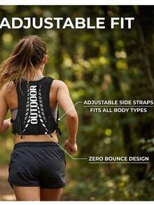 1 Peça Mochila Esportiva Respirável e Leve, Bolsa de Ombro Dupla, Múltiplos Bolsos, Cor Sólida, Colete de Corrida, Adequado para Maratona, Corrida, Ciclismo e Atividades ao Ar Livre, Unissex, Preto Branco Verde Azul, Bolsa Unissex para Garrafa de Água, Pode Carregar Garrafa de Água, Telefone, Bolsa de Armazenamento de Pequenos Itens, Mochila Multifuncional. Bolsa de Telefone para Ciclismo, Bolsa Estilo Colete, Coisa Leve e Boa, Simples e Elegante, Bolsa de Telefone para Corrida, Bolsa Estilo Colete para Caminhada, Mochila Leve para Cross-Country, - Multicolorido - Visão 5