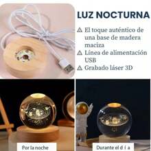 2pcs LED 3D Moon And Saturn Crystal Ball Night Light - 2pcs - View 2