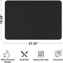 Stove Top Cover For Electric Stove- Range Covers For Electric Stove,Silicone XXL Dish Drying Mat, Glass Cooktop Covers, Flat RV Range Top Mats Kitchen Essentials Kitchen Decor(Black, 28"X20") - 28in X 20in - View 4