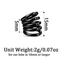 1 pieza 00g Pendiente apilado Clip de lóbulo de oreja Expansor de oreja Tapón de oreja Túnel de oreja Clip de oreja Pendiente de cartílago Joyería de perforación corporal Estilo punk Boda - 1084 - Ver 12