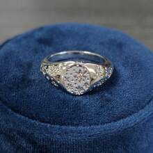 1Pc Minimalist Fashion Silver Tone Ring For Men Inlaid With Small Cubic Zirconia Suitable For Daily Party & Dating Wear Gift For Him. - Silver - View 2