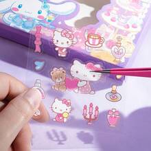 192pcs PET Sticker Set, Sanrio Hello Kitty & Friends And "Vanilla Roll" Outdoor Theme, Waterproof, Cute Cartoon And Animal Patterns, Suitable For DIY Crafts, Scrapbooking, Decorating Laptops Or Water Bottles, Making Handmade Artworks Or Photo Albums - Multicolor - View 3
