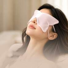 1PC Double Sided Faux Silk Satin Eye Mask Zero Pressure Butterfly Sleep Mask Light Blocking For Travel Nap - Multicolor - View 5
