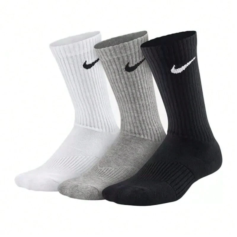 NIKE Unisex Versatile Comfortable Lightweight Mid-Calf Training Sports Socks (3 Pairs) SX4704-901 - Crew Socks - View 1